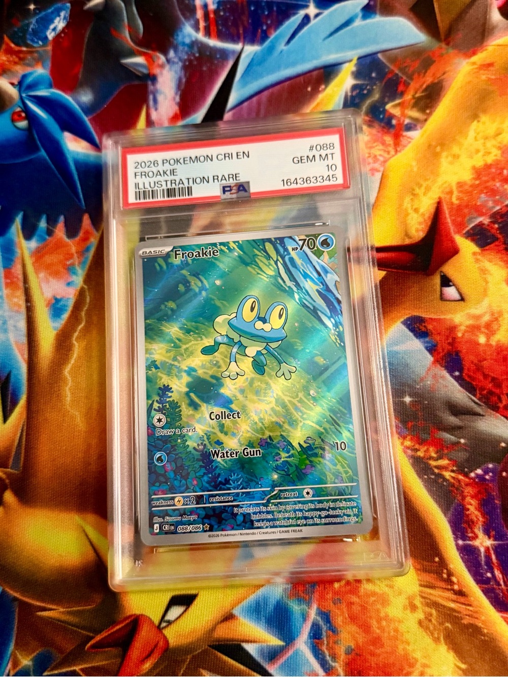 2026 POKEMON CRI EN-CHAOS RISING #088 FROAKIE ILLUSTRATION RARE PSA 10